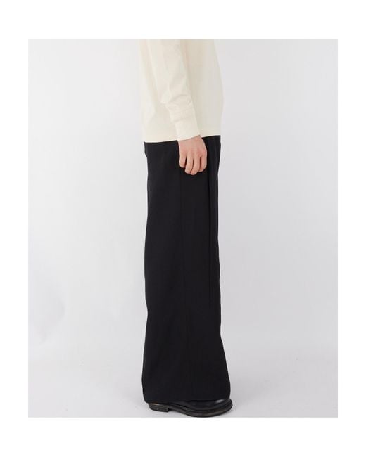 Jil Sander Black Heavy Wide Trousers for men