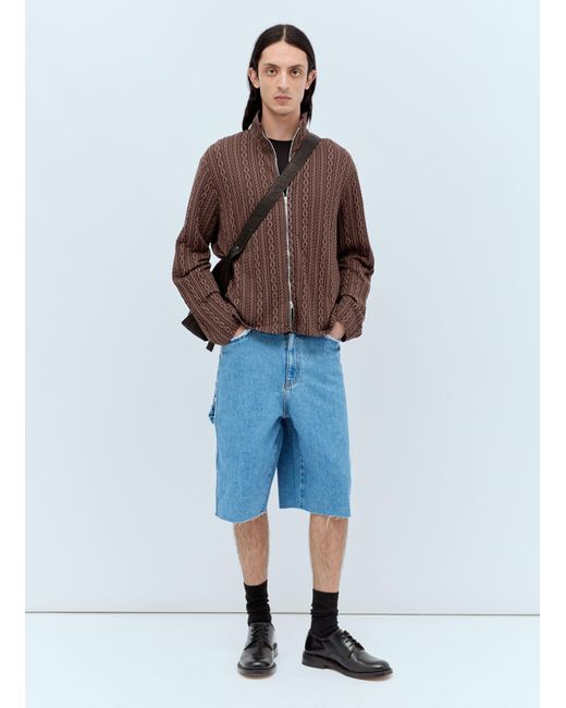 A.P.C. Blue Oakland Denim Shorts for men