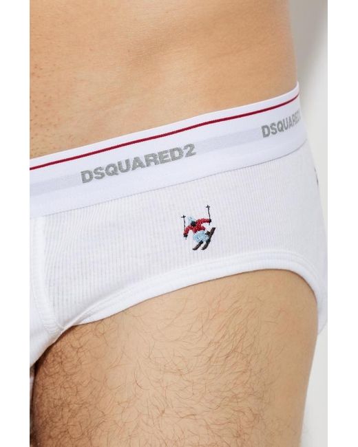 DSquared² White Elastic-Waist Underwear for men
