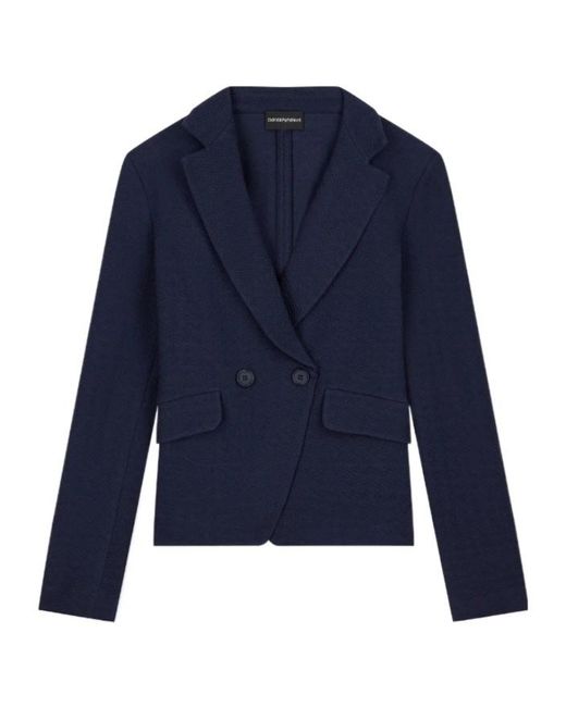 Emporio Armani Blue Long-Sleeve Blazer
