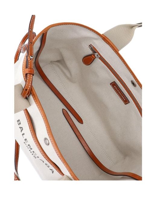 Balenciaga White Logo Detailed Tote Bag