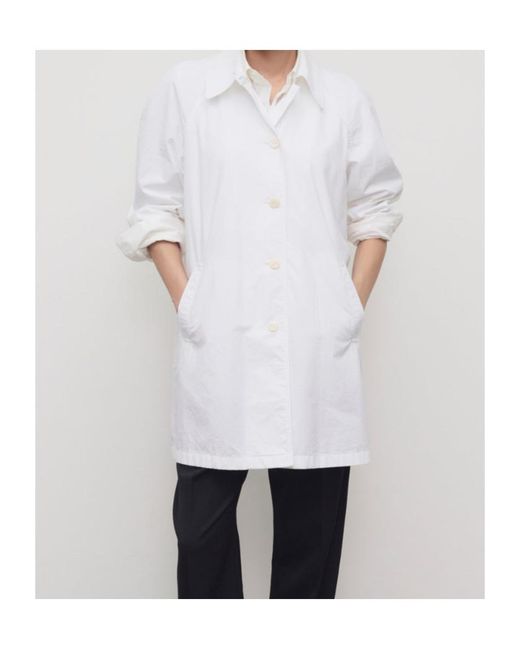 The Row White Hawkins Coat