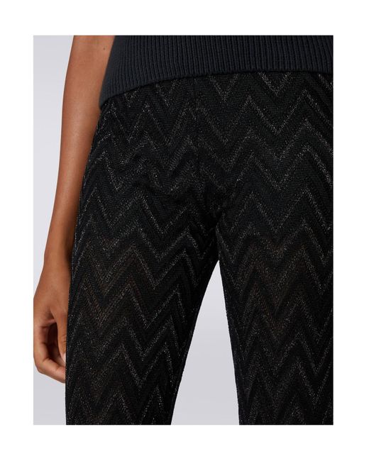 Missoni Black Zigzag Wide-Leg Trousers