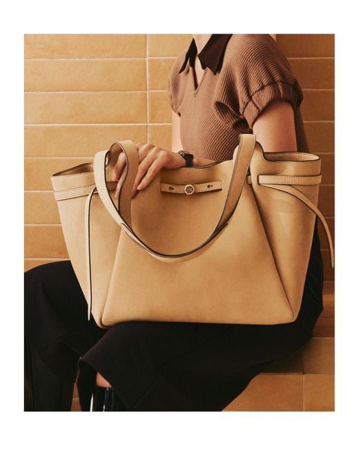 Tory Burch Natural Romy Medium Tote Bag