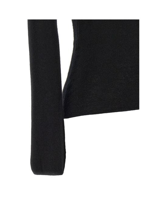 Tom Ford Black Compact Fine Knit Turtleneck Top