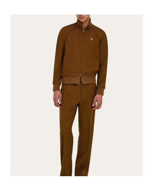 Ferragamo Brown Sports Blouson for men