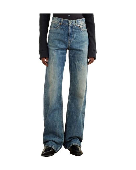 Our Legacy Blue Wata Mid-Rise Straight-Leg Jeans