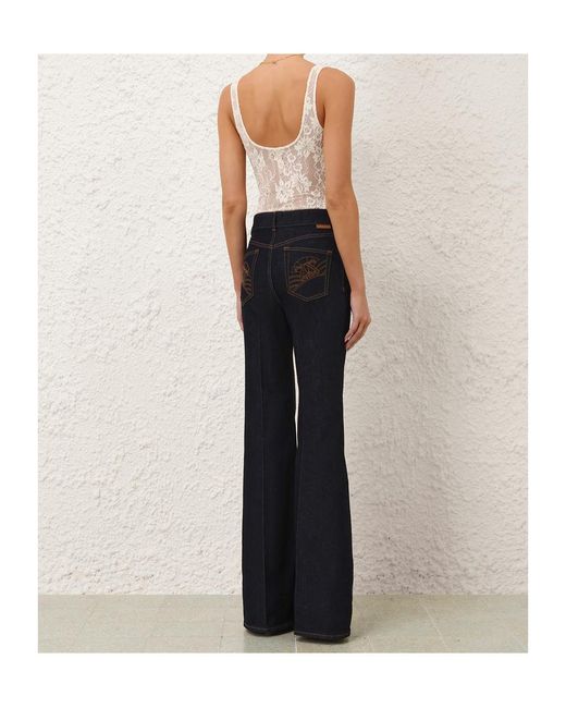 Zimmermann White Lace Scoop Bodysuit