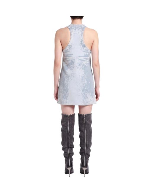 DIESEL Blue Light-Wash Denim Bodycon Dress