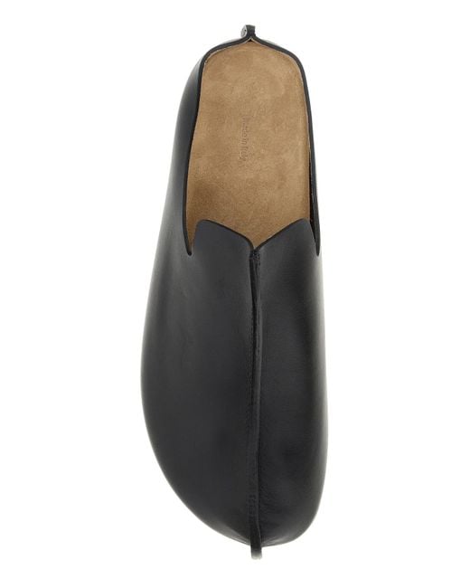 J.W. Anderson Black Round-Toe Platform Slippers