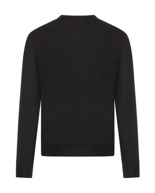 Prada Black Long Sleeved Crewneck Jumper for men
