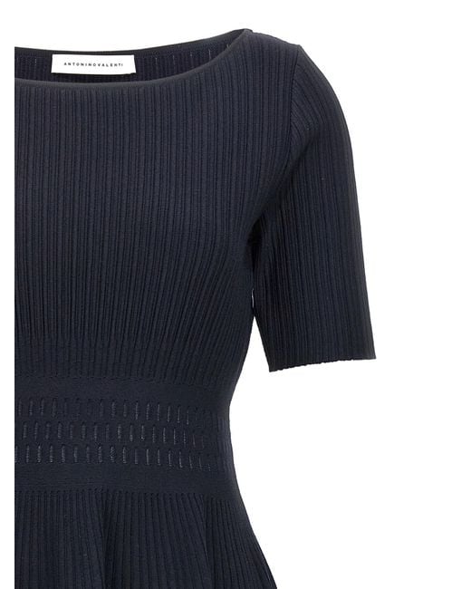 Antonino Valenti Blue Hela Knit Dress