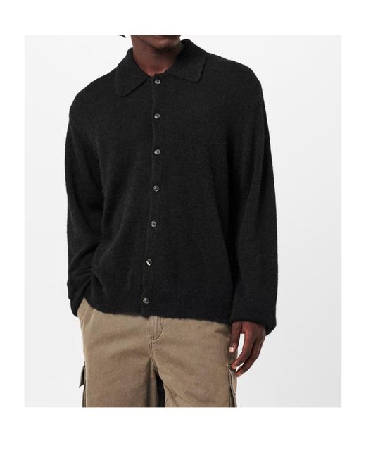 Our Legacy Black Button-Down Polo Shirt for men