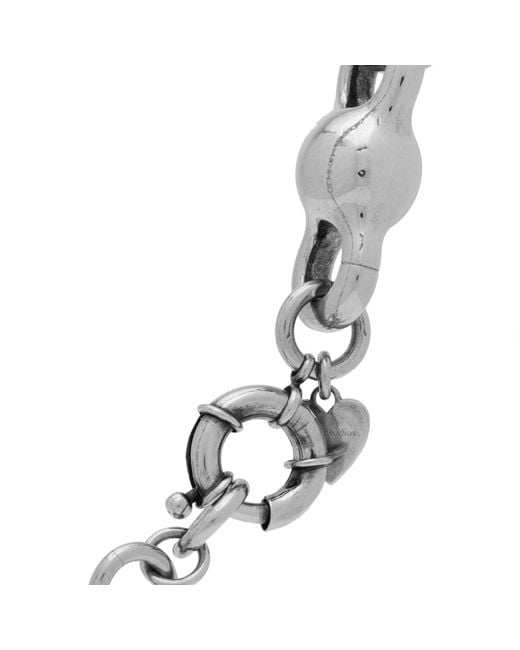 Acne Metallic Heart Choker Necklace for men