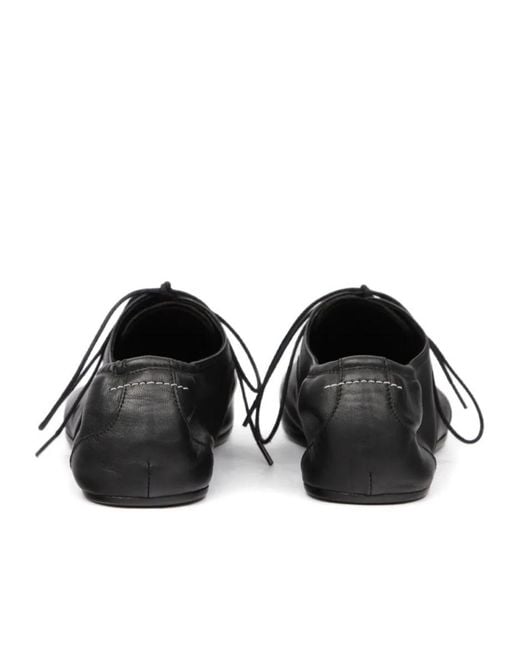 MM6 by Maison Margiela Black Square Toe Lace-Up Shoes