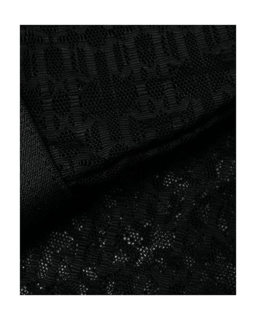 Palm Angels Black Logo-Waistband Lace Briefs