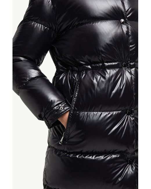 Moncler Black Cavettaz Hooded Long Down Jacket