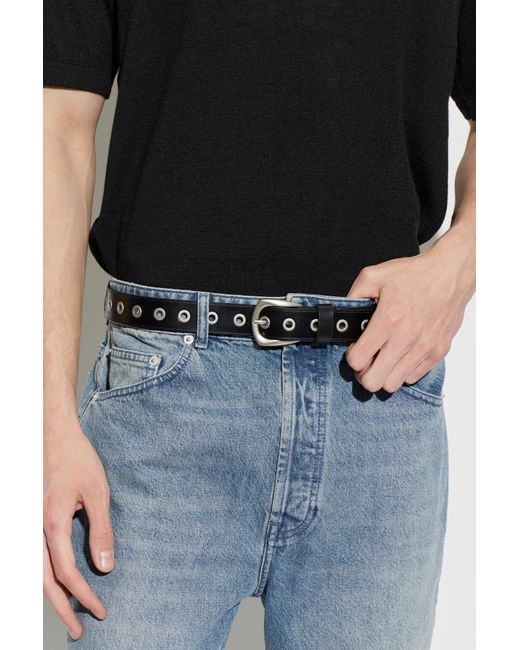 AllSaints White Buckle Belt for men