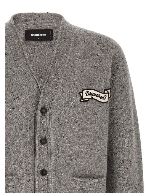 DSquared² Gray 'Basic Cardigan for men