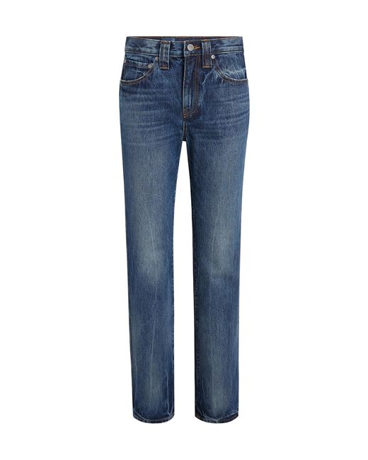 Khaite Blue Farley Straight-Leg Jeans