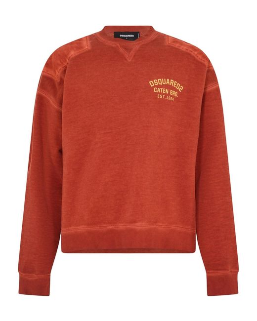 DSquared² Red Crew Sweater for men