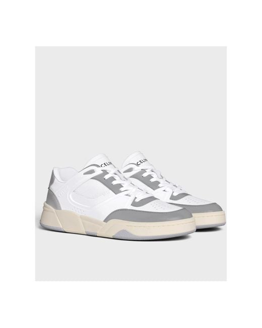 Céline White Trainer Ct-09 Low Lace-Up Sneaker for men