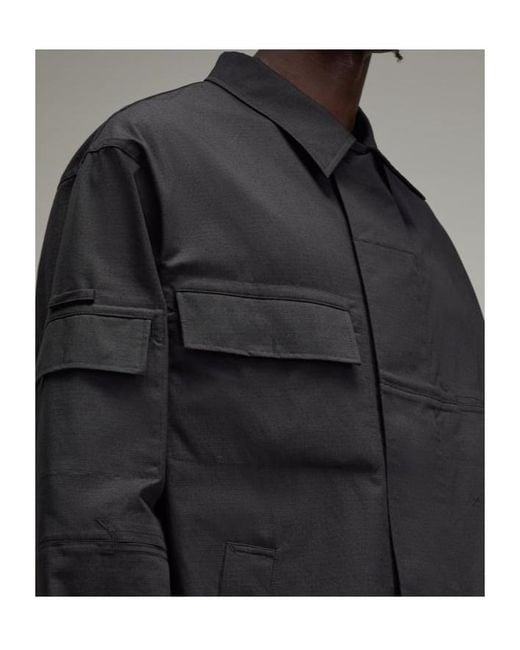 Y-3 Black Field Shirt Jacket for men