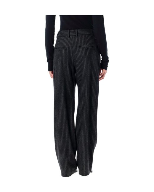 Isabel Marant Black Embroidered Wool Blend Lisetta Pant