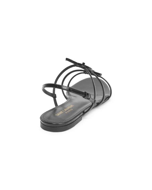 Saint Laurent Multicolor Cassandra Logo Sandals