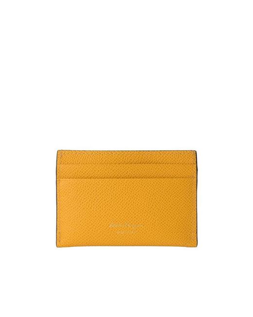 Ferragamo Orange Logo Card Bag