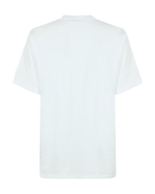 Barbour White Short-Sleeved Cotton Divide T-Shirt for men