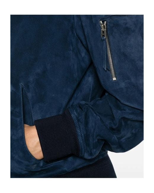 Tom Ford Blue Long-Sleeve Jacket for men