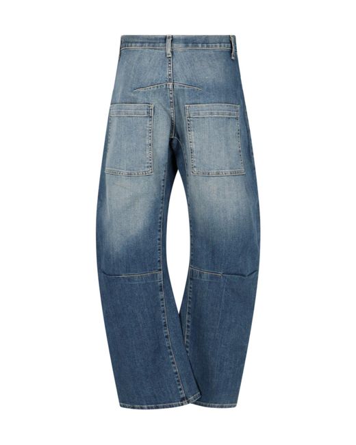 Nili Lotan Blue Belt-Loop Jeans