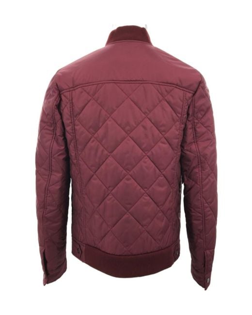 Ferragamo Red Quilted Cotton Suit With Standing Collar for men