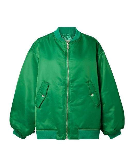 Frankie Shop Green Astra Shell Bomber Jacket