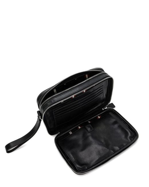 Bally Black Logo Hand-Held Bag for men