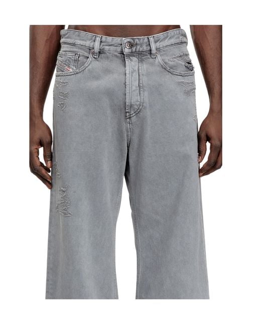 DIESEL D-Rise Relaxed Jeans in Grey for Men | Lyst UK
