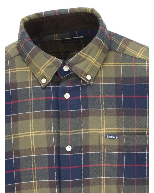 Barbour Blue Fortrose Tailored Long-Sleeved Shirt for men