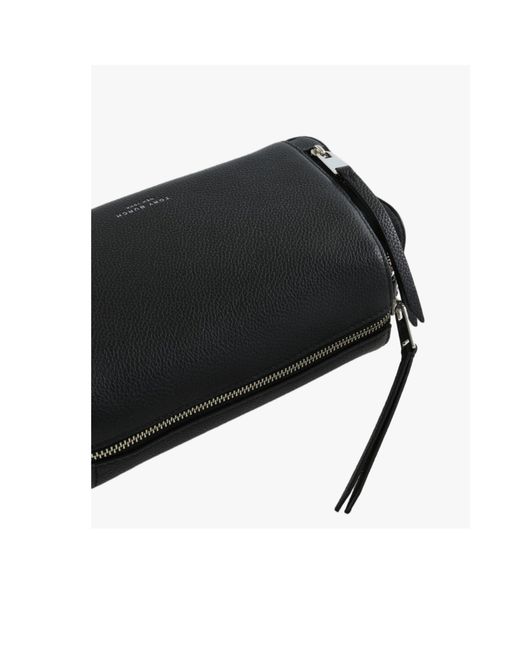 Tory Burch Black Mini Perry Voyager Grained-Leather Cross Body Bag