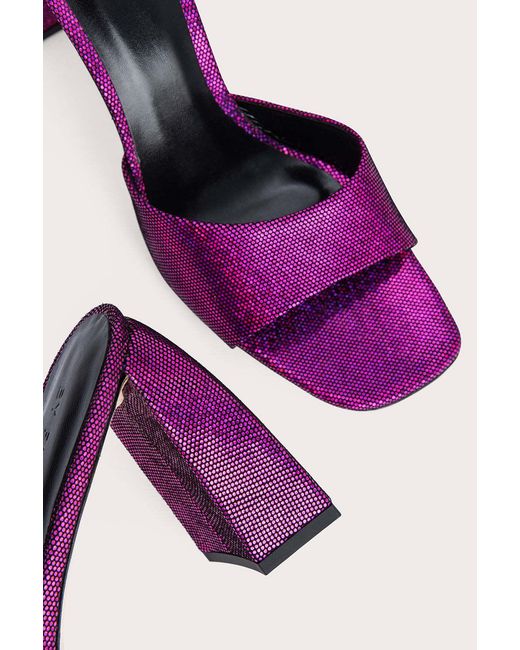 By Far Purple Michel Slip-On Sandals