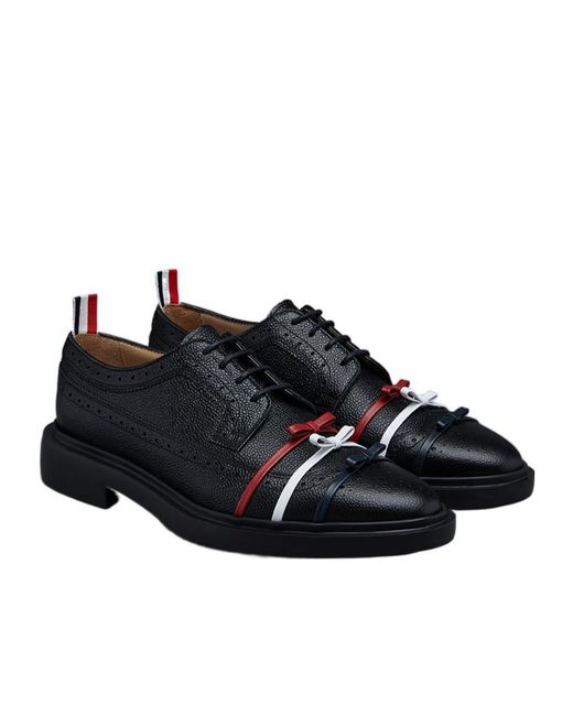 Thom Browne Black Bow Detailed Longwing Brogues