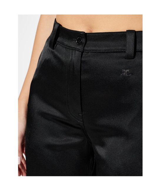 Courreges Black Belt Loop Cargo Pants
