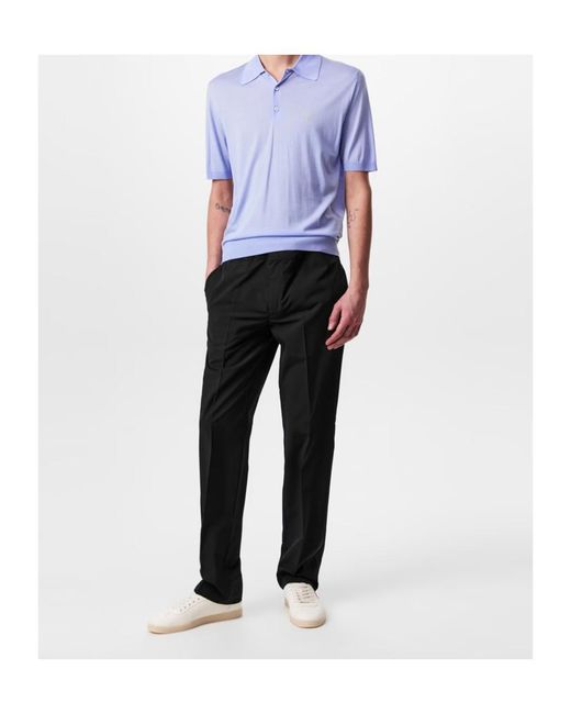 Prada Blue Wool Casual Pants for men