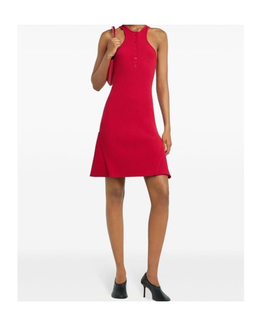 Courreges Red Courrèges Scuba Racerback Mini Dress