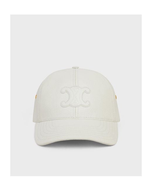 Céline White Triomphe Baseball Cap
