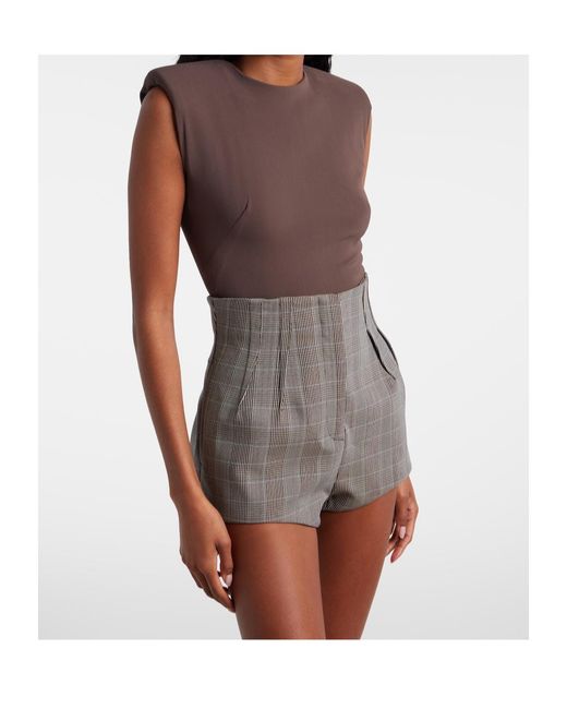 Mugler Brown Knitted Sleeveless Bodysuit