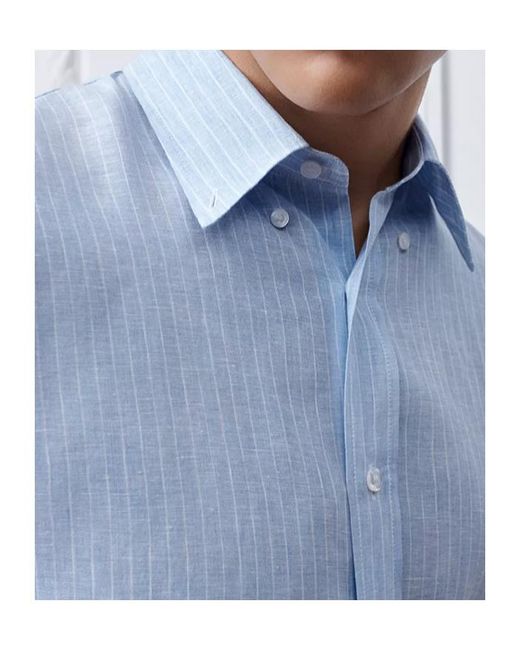 Dior Blue Iviera Shirt With Embroidery for men
