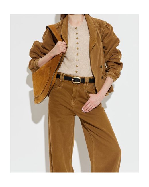Isabel Marant Natural Crew Neck Long-Sleeved Knitwear