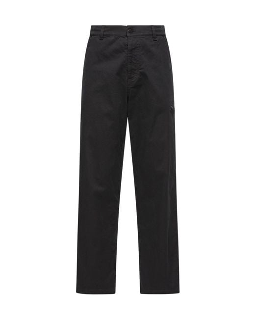 Moncler Black Stretch Gabardine Pants for men