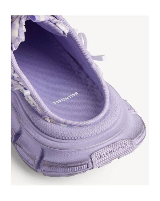 Balenciaga Purple 3Xl Check Mule